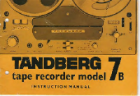 Tandberg 7-B - Owners Manual
